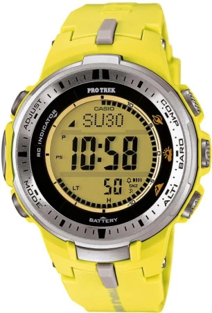 Casio PRW 3000 9B Pro Trek Mount Cook žluté digitální hodinky