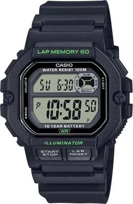Casio WS 1400H 1A černé pánské digitální hodinky s 60 mezičasy