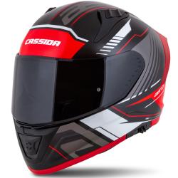 Cassida Integrálna prilba na motorku Aero Drome čierno-červeno-bielo-sivá