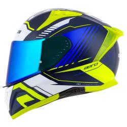 Cassida Integrálna prilba na motorku Aero Drome modro-fluo žlto-svetlo modro-biela