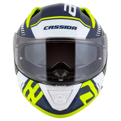 Cassida Integrálna prilba na motorku Aero Drome modro-fluo žlto-svetlo modro-biela