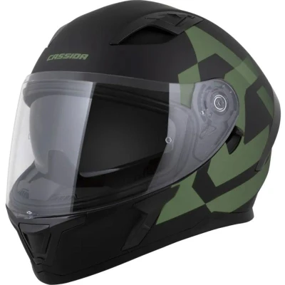 CASSIDA Orbit Grind matná černo-tmavě zelená integrální helma na motorku