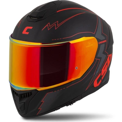 CASSIDA Integral GT 2.1 Flash černo-červeno-šedá integrální helma na motorku