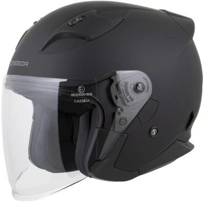 CASSIDA Reflex 2.0 Solid matná černo-tmavě šedá otevřená helma na motorku