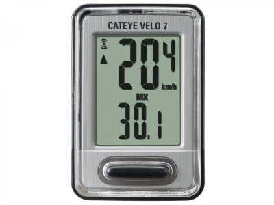 CATEYE CAT Velo 7 (VL520) černo-stříbrný cyklocomputer