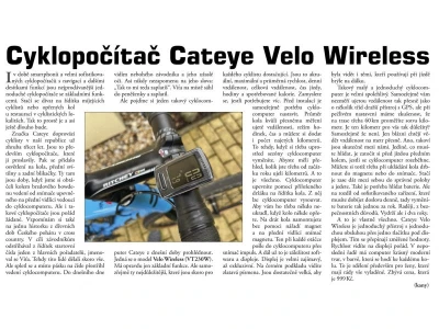 CATEYE Cyklopočítač CAT Velo Wireless (VT230W) (černá)