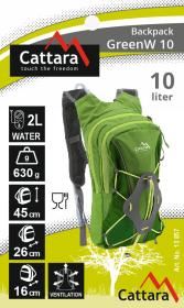 Cattara Batoh 10l + 2l pitný vak GreenW
