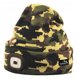 Cattara Čepice ARMY s LED svítilnou USB nabíjení