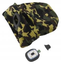 Cattara Čepice ARMY s LED svítilnou USB nabíjení