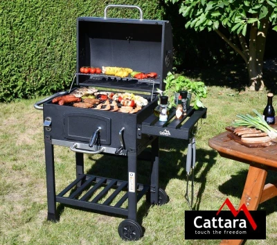 Cattara Gril na dřevěné uhlí ROYAL CLASSIC litinový rošt