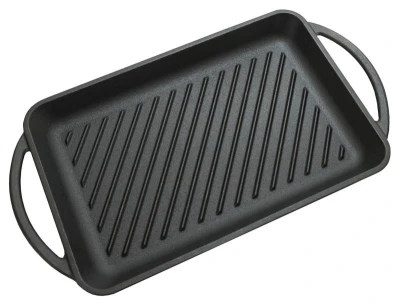 Cattara Grilovací pánev s držadly LITINA 33x21,5cm