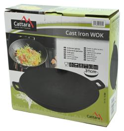 Cattara Grilovací pánev WOK LITINA 31cm