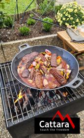 Cattara Grilovací pánev WOK LITINA 31cm