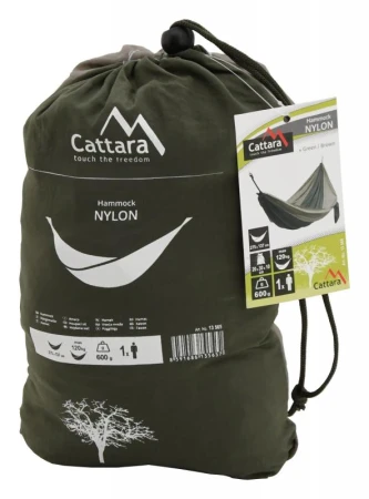 Cattara Houpací síť NYLON 275x137cm zeleno-hnědá