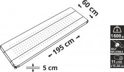 Cattara Karimatka samonafukovací 195x60x5cm modro-šedá