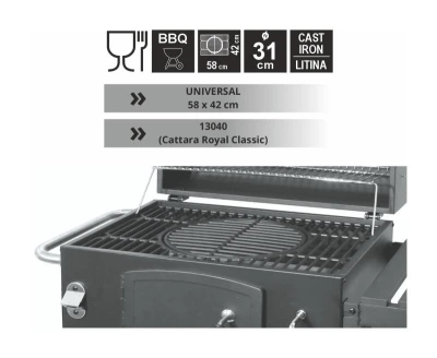 Cattara Litinový rošt (ke grilu ROYAL CLASSIC 13040)