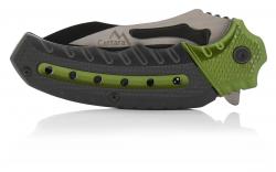 Cattara Nůž zavírací COBRA 20cm s pojistkou zelená-černá