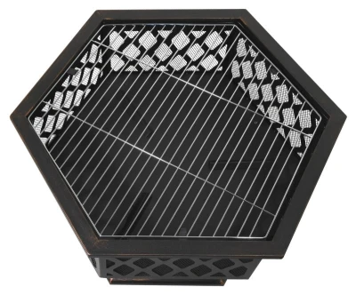 Cattara Ohniště HEXAGON copper patina s poklopem