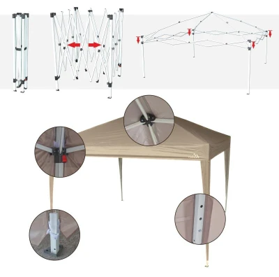 Cattara Párty stan nůžkový 3x3 m s bočnicemi PALACE béžový WATERPROOF