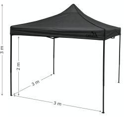 Cattara Párty stan nůžkový 3x3m šedý WATERPROOF
