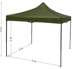 Cattara Párty stan nůžkový 3x3m zelený WATERPROOF