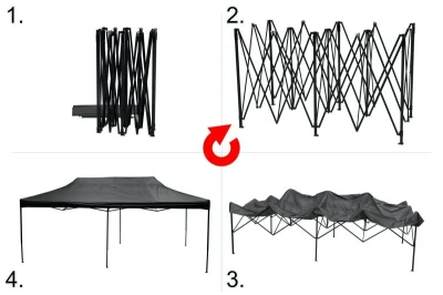 Cattara Párty stan nůžkový 3x6m šedý WATERPROOF