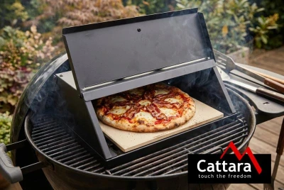 Cattara Pizza pec SALERNO s dvierkami a teplomerom 40x35,5x21cm