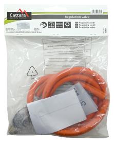 Cattara Plynový regulátor tlaku 30mbar EN16129 - sada 1,5m hadice