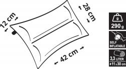 Cattara Polštář samonafukovací TWIN 42x28x12cm modrý