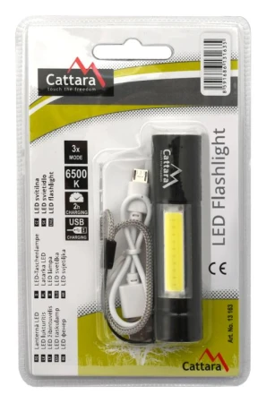 Cattara Svítilna kapesní LED 120lm nabíjecí