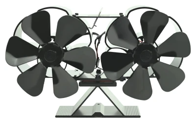Cattara DUBLON černý krbový ventilátor s podstavcem 2x 112 mm
