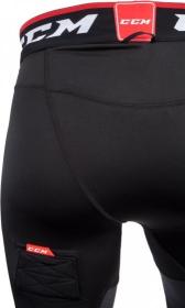 CCM Kalhoty se suspenzorem Compression Pant Jock JR