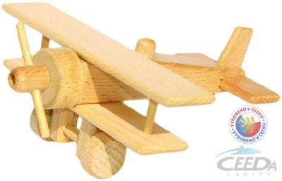 Ceeda DŘEVO Dvouplošník (dřevěná hračka) Letadlo Ceeda DŘEVO Dvouplošník (dřevěná hračka) Letadlo