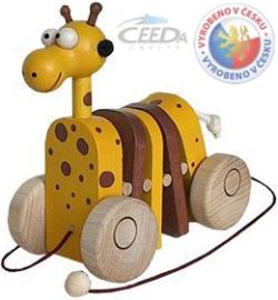 Ceeda DŘEVO Žirafa klapací, tahací (dřevěná hračka) Ceeda DŘEVO Žirafa klapací, tahací (dřevěná hračka)