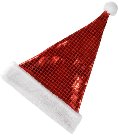 Čepice vánoční červená 43cm doplněk na vánoce Santa Claus