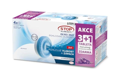 CERESIT Náplň do pohlcovače vlhkosti CSV-AERO 360, 4x450g tableta, levandule