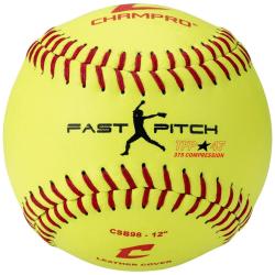 CHAMPRO Fastpitch míček softballový 12 žlutý kožený