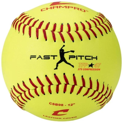 CHAMPRO Fastpitch míček softballový 12 žlutý kožený