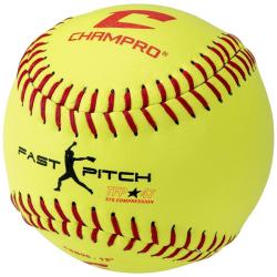 CHAMPRO Fastpitch míček softballový 12 žlutý kožený