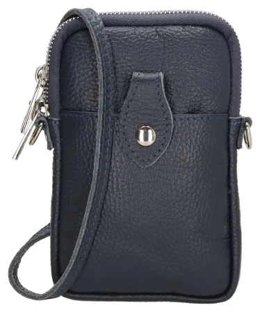 Charm London Elisa L617 tmavě modré kožené pouzdro na telefon