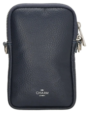 Charm London Elisa L617 tmavě modré kožené pouzdro na telefon