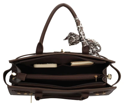 Charm London The Hamptons W01592 tmavě hnědá kabelka