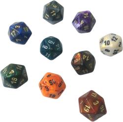 CHESSEX Hrací kostka mramorová 20 stěn různé barvy plast CHESSEX Hrací kostka mramorová 20 stěn různé barvy plast