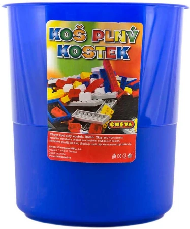 Cheva CHEMOPLAST Koš plný kostek 360-400 dílků různé druhy (stavebnice)