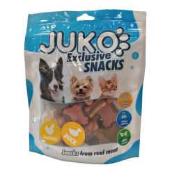 Chicken, duck spinach in Bone Shape JUKO Snacks 250 g