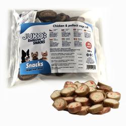 Chicken pollock vege Roll JUKO Snacks 250 g + 30 g ZDARMA Chicken pollock vege Roll JUKO Snacks 250 g + 30 g ZDARMA