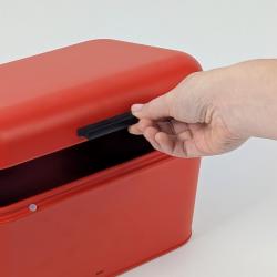 Chlebník Frisca kov, červená 42,5x22,5x17,5 cm