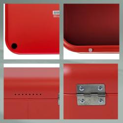 Chlebník Frisca kov, červená 42,5x22,5x17,5 cm