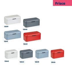 Chlebník Frisca kov, červená 42,5x22,5x17,5 cm
