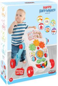 Chodítko baby interaktivní modré s aktivitami pro miminko plast 2v1